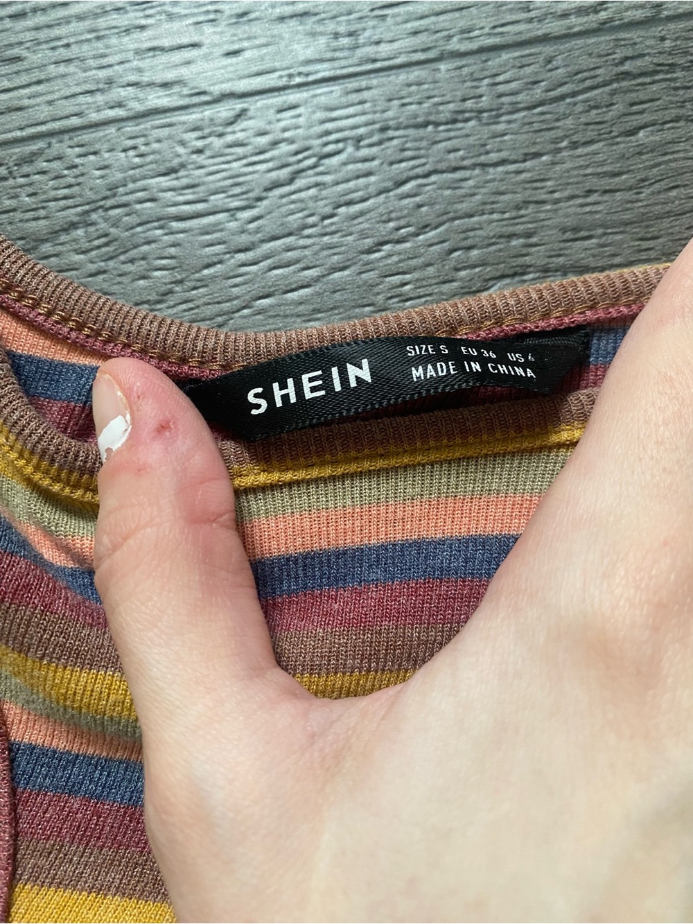 Striped Long-Sleeve Button-Front Tee - Picture 5 of 6